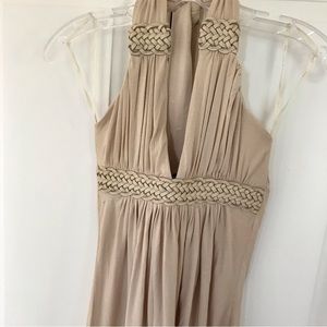 Sky halter top with braided leather detail